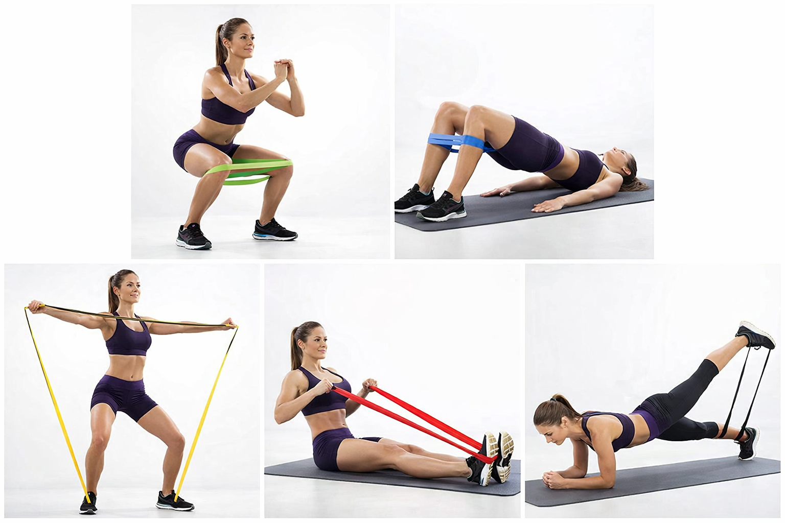 Kit Bandas Elasticas Cerradas X5 Piezas